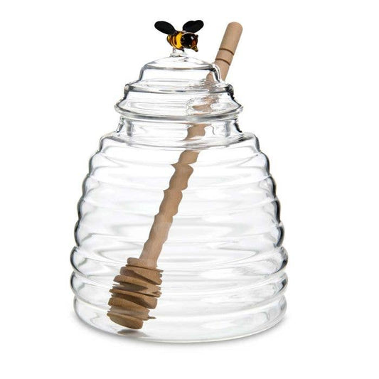 Glass Honey Jar With Lid And Honey Dipper | HIC Kitchen