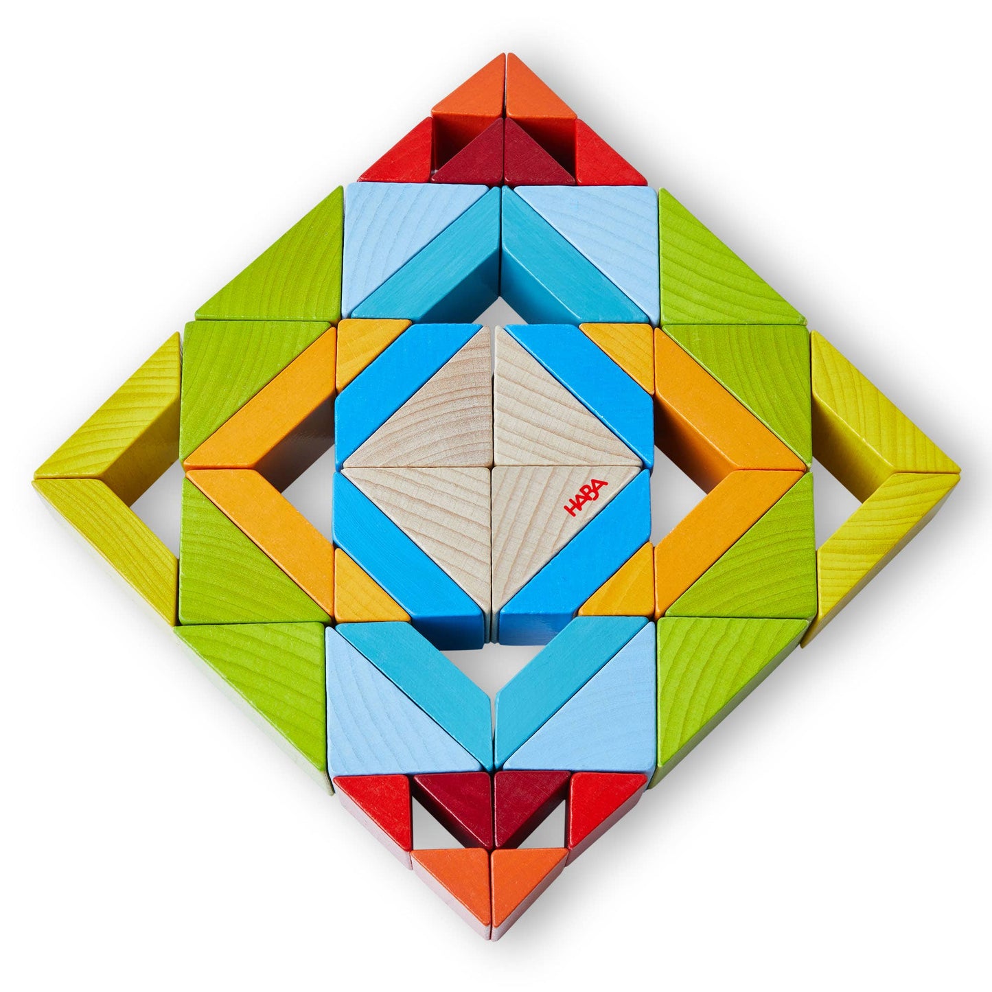 Mosaic 3D Wooden Arranging Montessori Color & Pattern Puzzle | HABA
