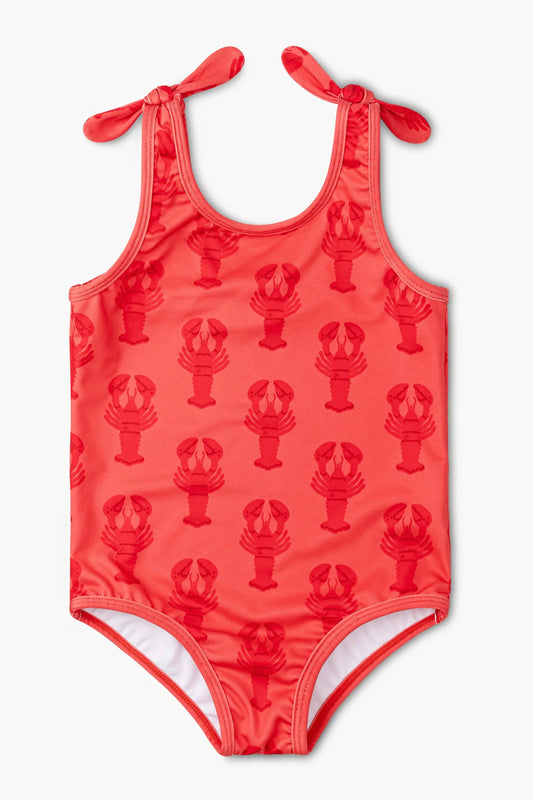 Lobster Tales Tie Swimsuit One-Piece | Monica & Andy