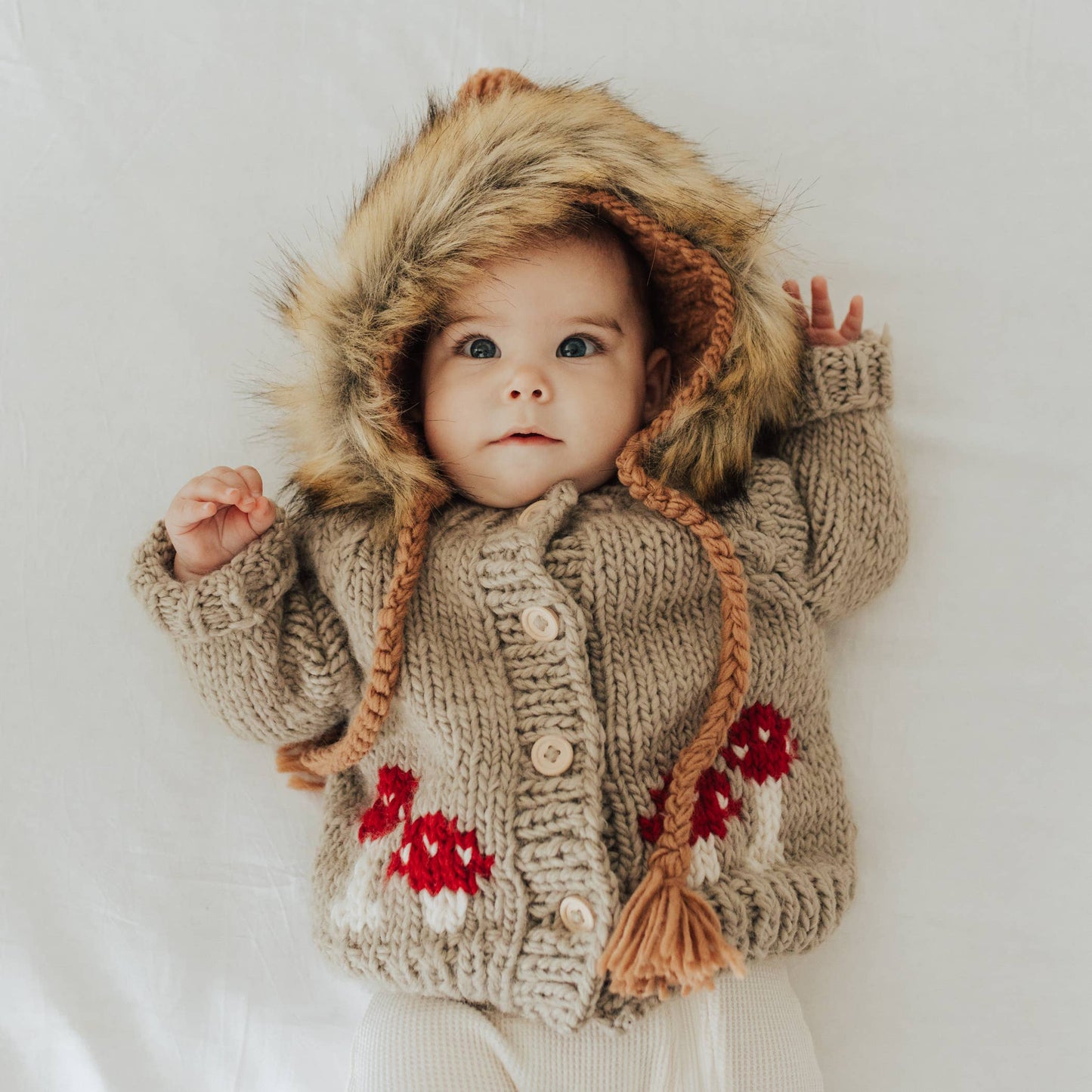 Mushroom Pebble Cardigan | Huggalugs