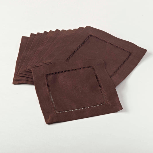 Hemstitched Cloth Cocktail Napkin | Saro Lifestyle