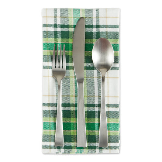 St. Paddy Plaid Cotton Napkins Set/4 | Design Imports