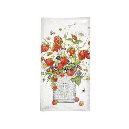Strawberry Jar Towel | Mary Lake-Thompson