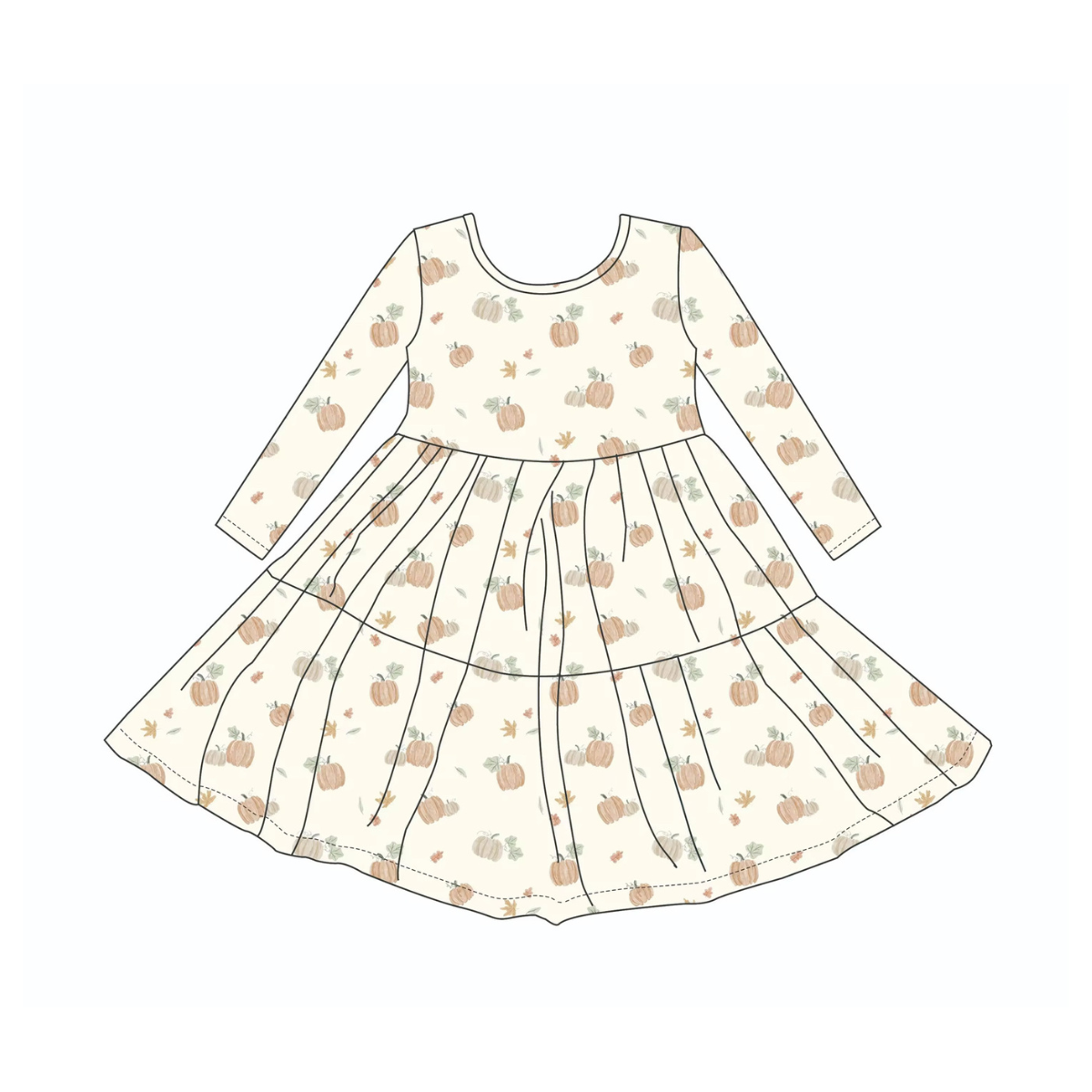 Bamboo Pumpkin Twirl Dress | Emi Lei