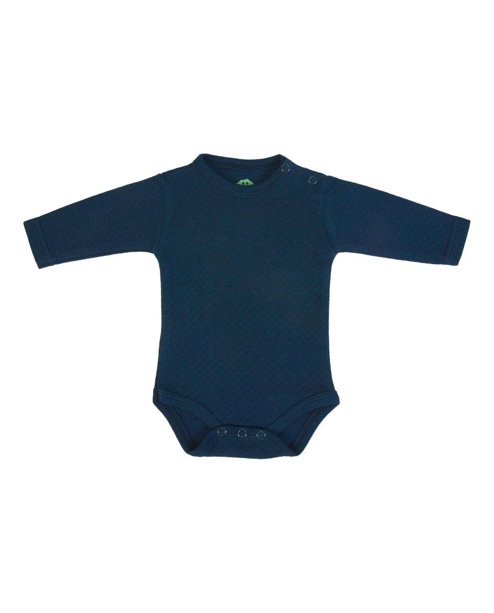 Navy Long Sleeve Bodysuit | FS Baby