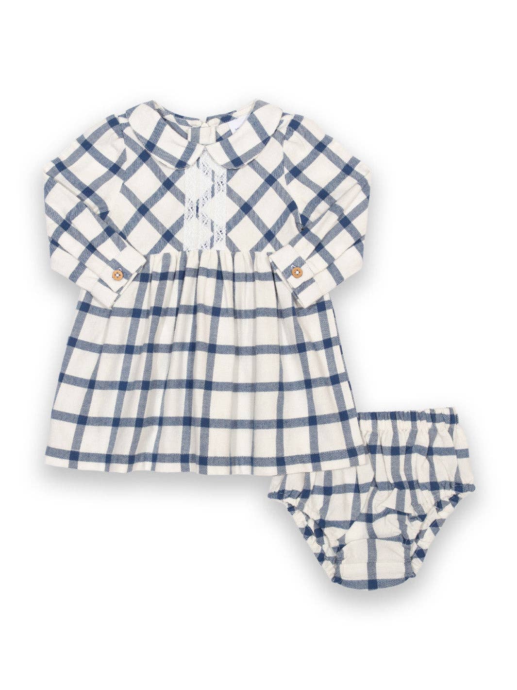 Blue Check Dress with Bloomers | Kite Clothing UK