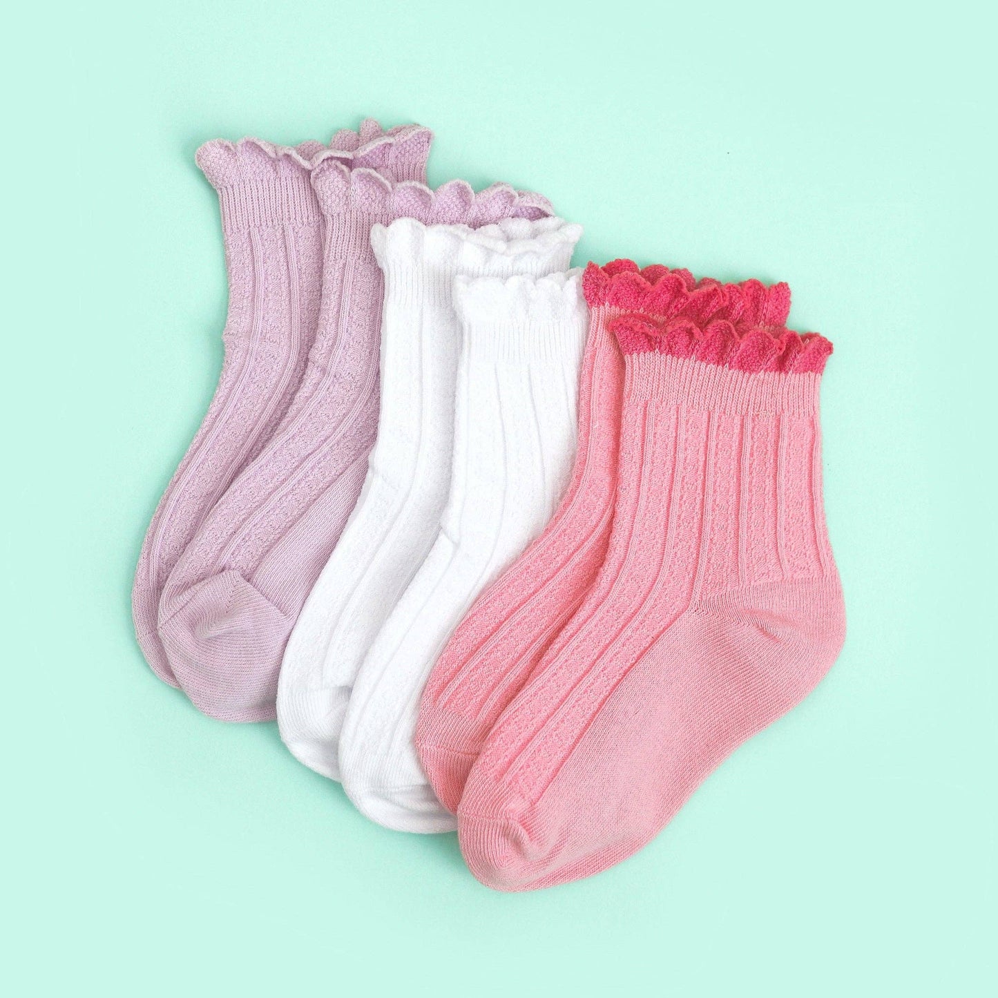 Blossom Frill Midi Socks | Little Stocking Co.