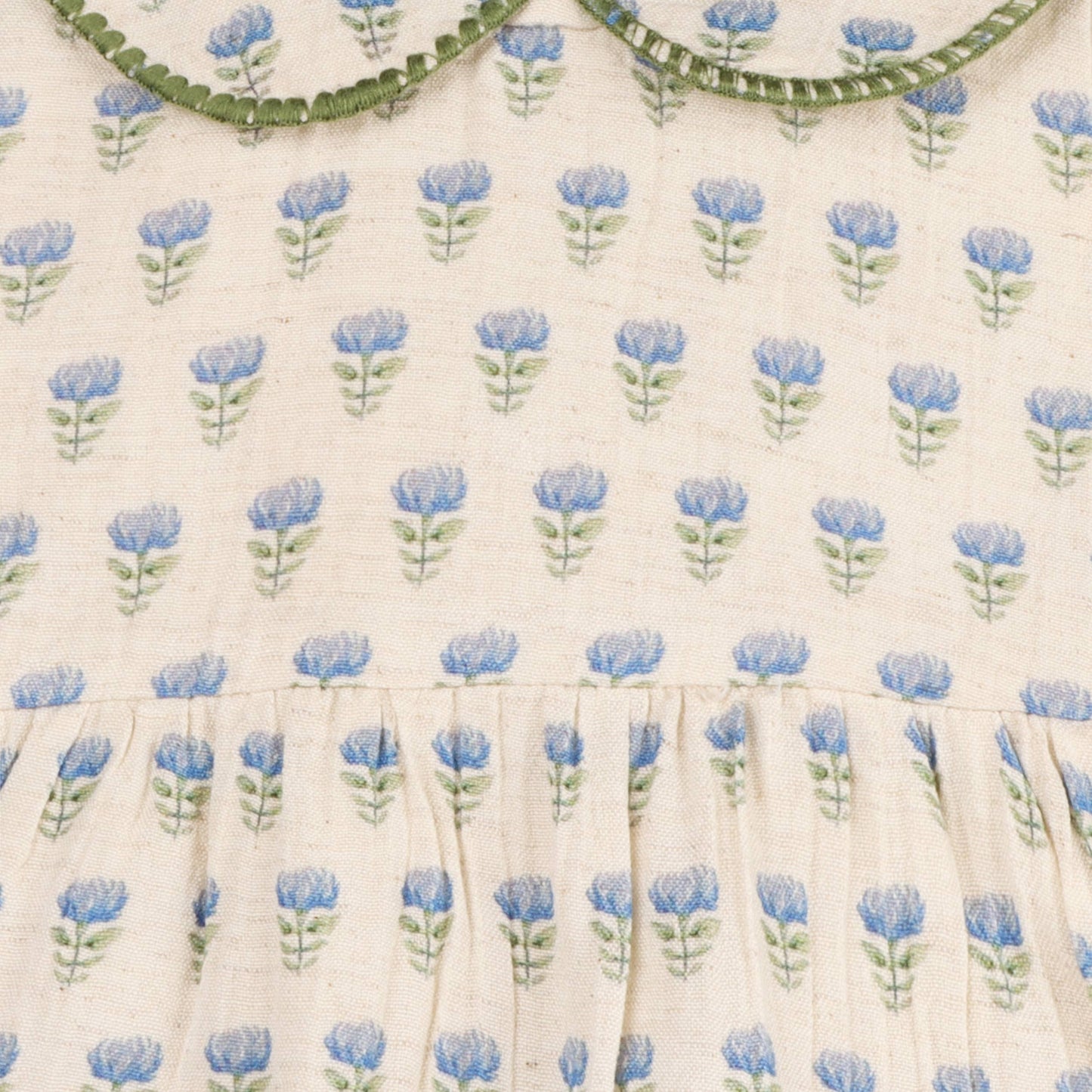 Harper Peter Pan Collar Floral Dress + Bloomer | Viverano Organics