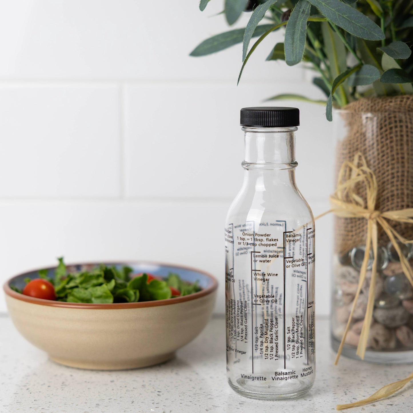 Glass Salad Dressing Shaker Bottle | Fox Run Brands