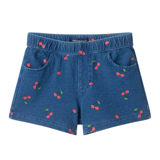 Blue Cherry Knit Denim Short | Andy & Evan