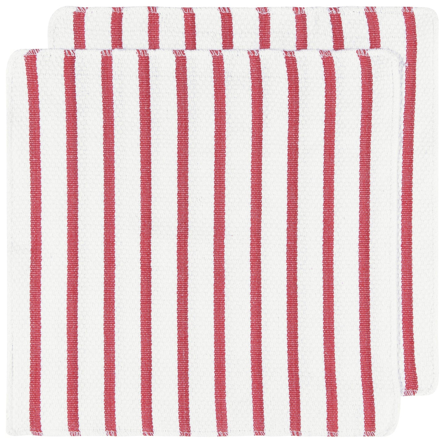 Basketweave Red Dishcloths (Set of 2) | Danica