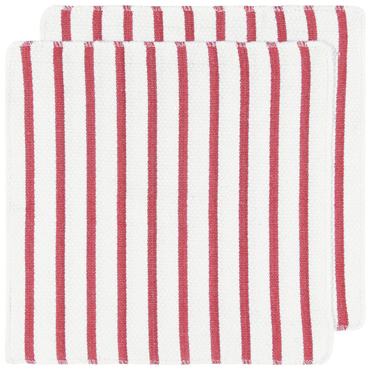 Basketweave Red Dishcloths (Set of 2) | Danica