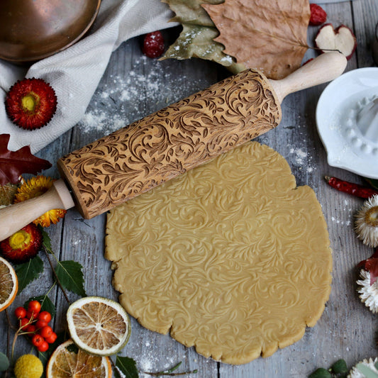 Leaves Two Embossing Rolling Pin | Boon Homeware