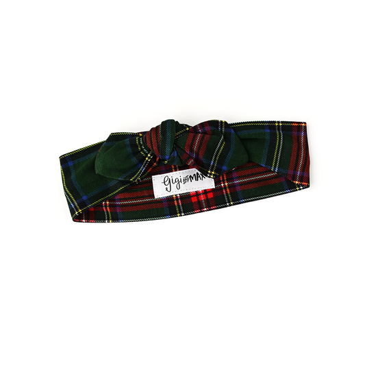 Kane Tartan Topknot Headband | Gigi & Max