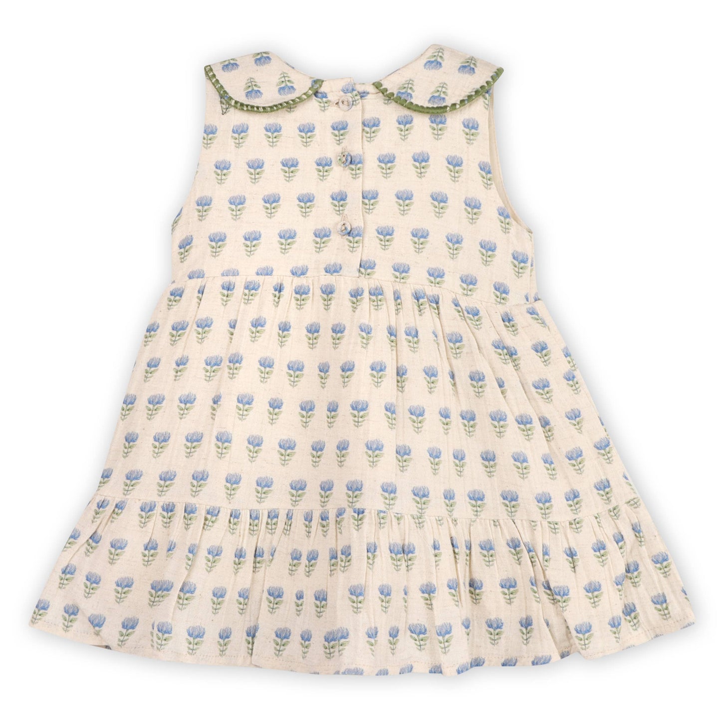 Harper Peter Pan Collar Floral Dress + Bloomer | Viverano Organics
