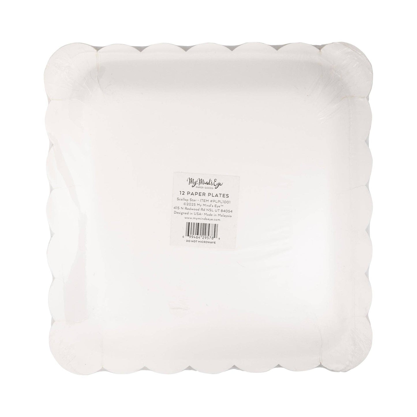 Scallop Star Boarder Paper Plate | My Mind's Eye