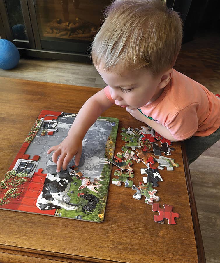 Red Barn Farm 35pc Tray Puzzle | Cobble Hill Puzzles
