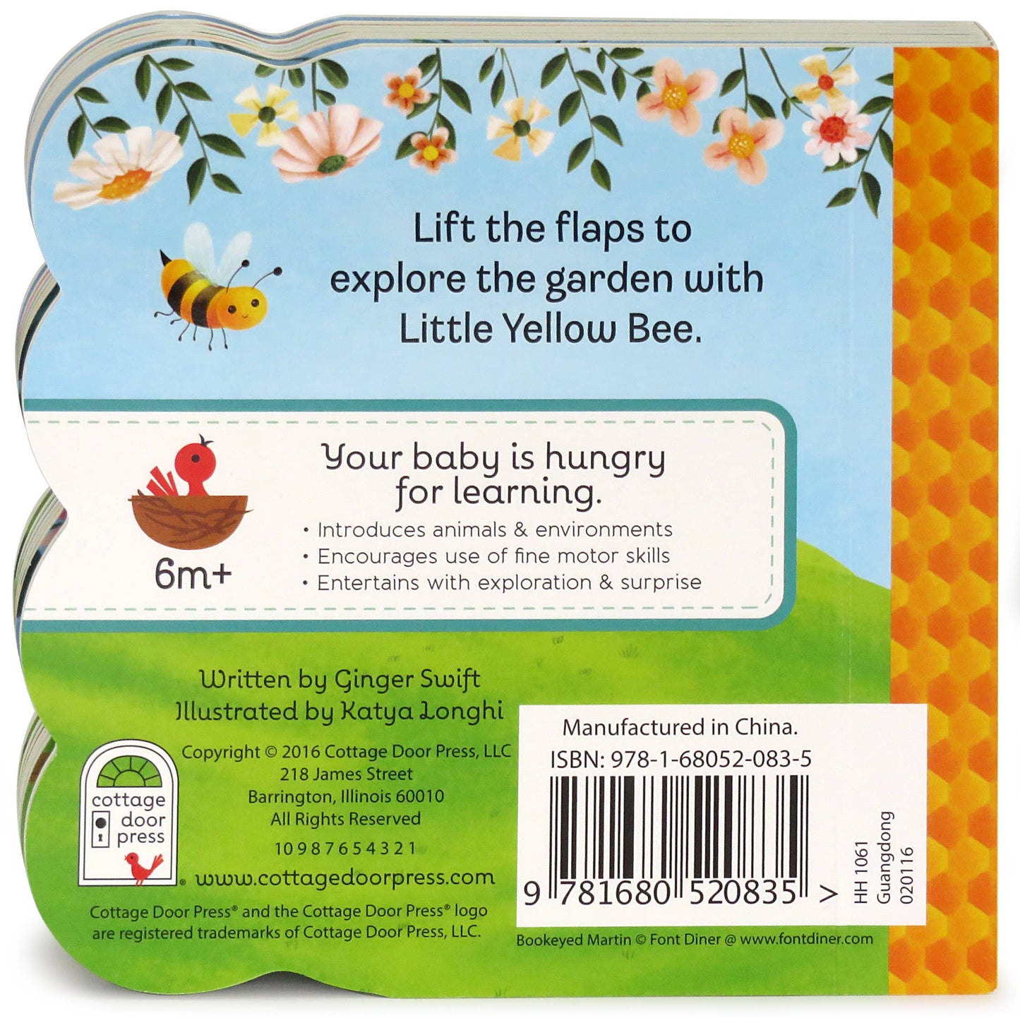 Little Yellow Bee Lift-a-Flap Board Book | Cottage Door Press