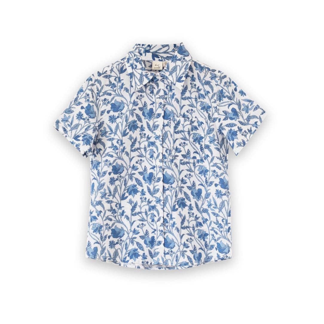 Boys Collar Shirt - Vintage Blue | Beet World