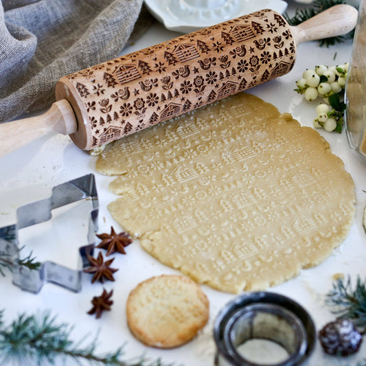 Winter Cabin Embossing Rolling Pin | Boon Homeware