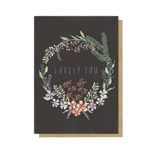 Watercolor Garden Greeting Card | Papaya