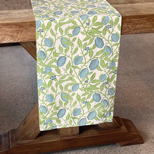 Almafi Ivory Table Runner | Mahogany