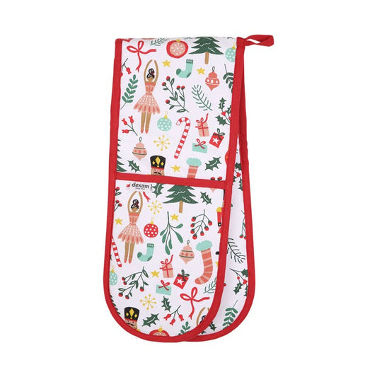 Nutcracker Recycled Cotton Double Oven Gloves | Dexam