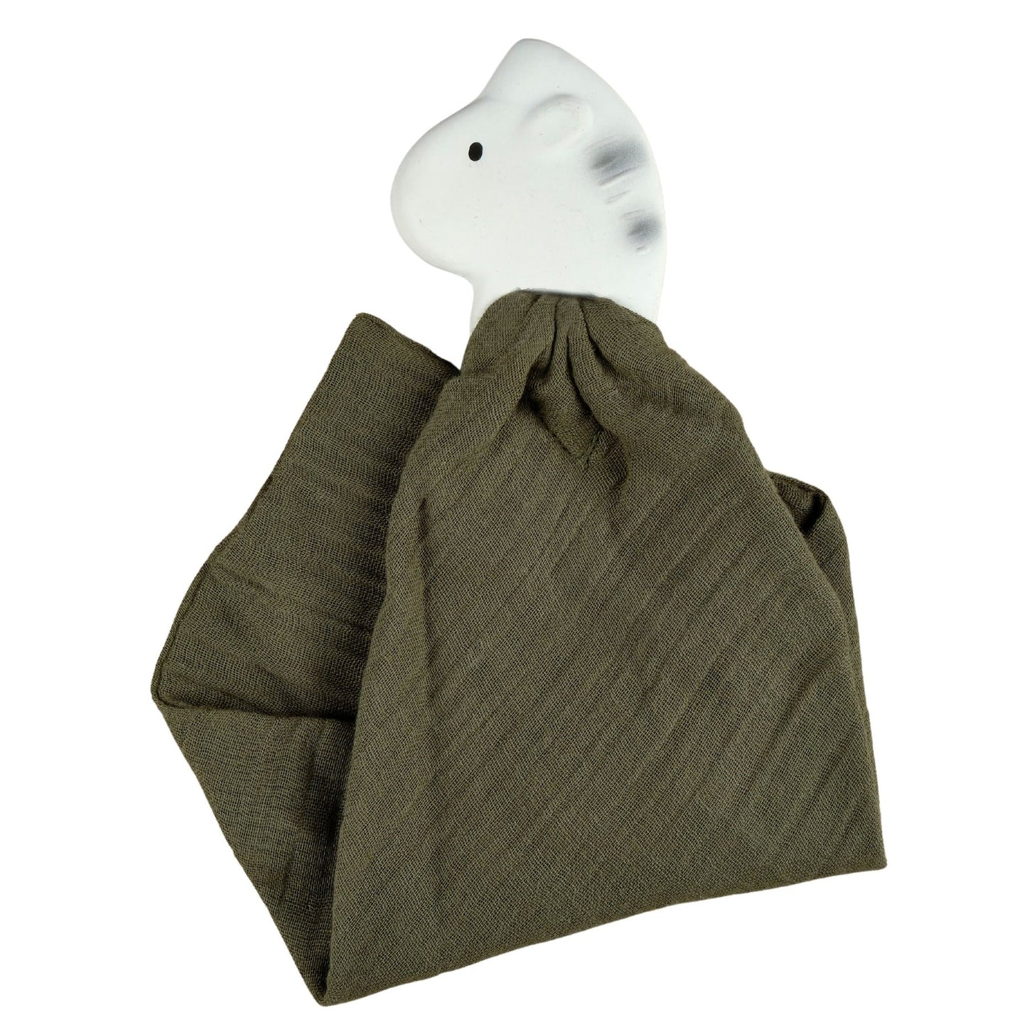 Zebra Organic Rubber Teether with Muslin Comforter | Tikiri Toys