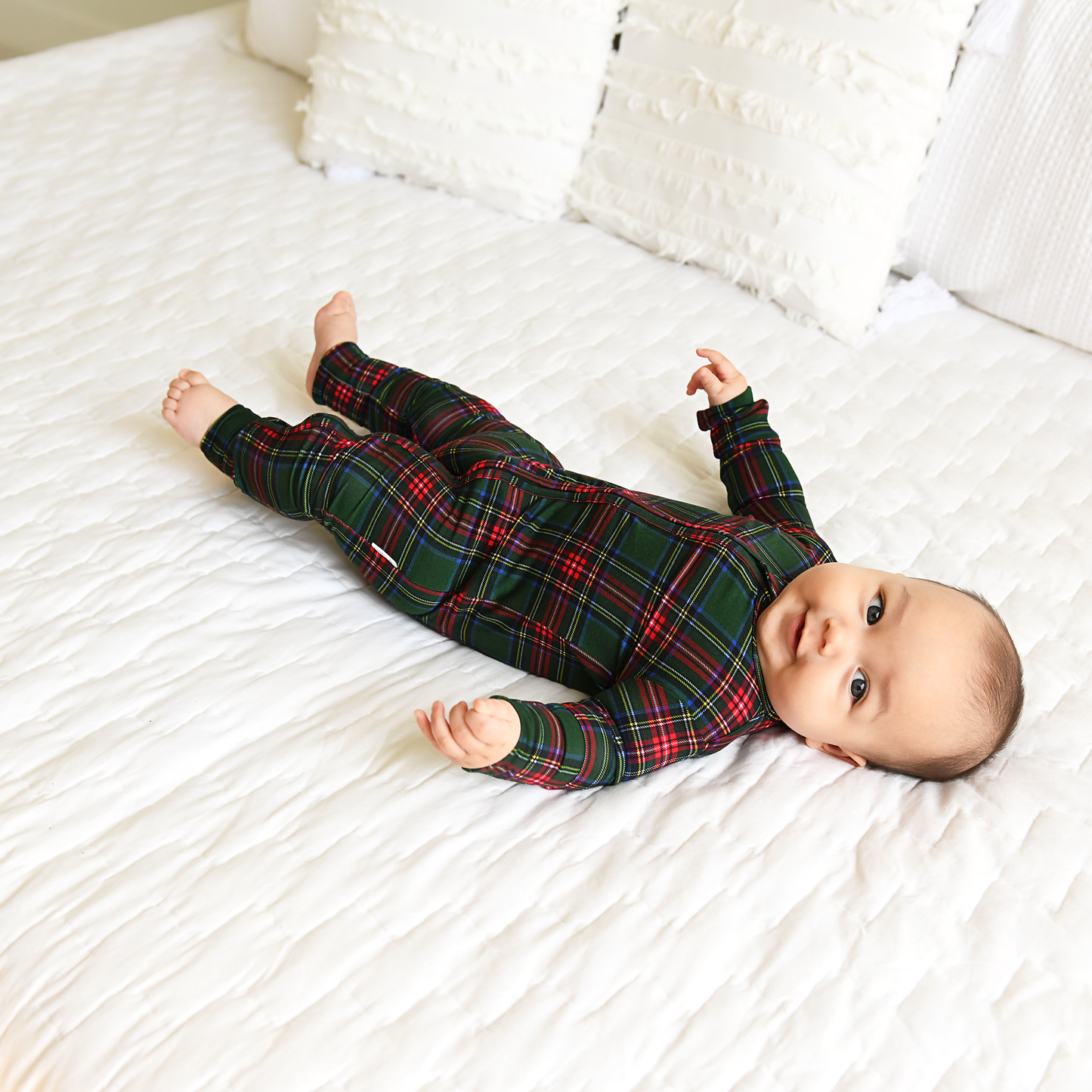 Kane Tartan Bamboo Romper | Gigi & Max