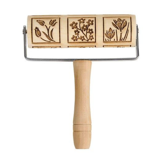 Mrs. Anderson's Embossed Mini Rolling Pin - Spring Flowers | HIC Kitchen