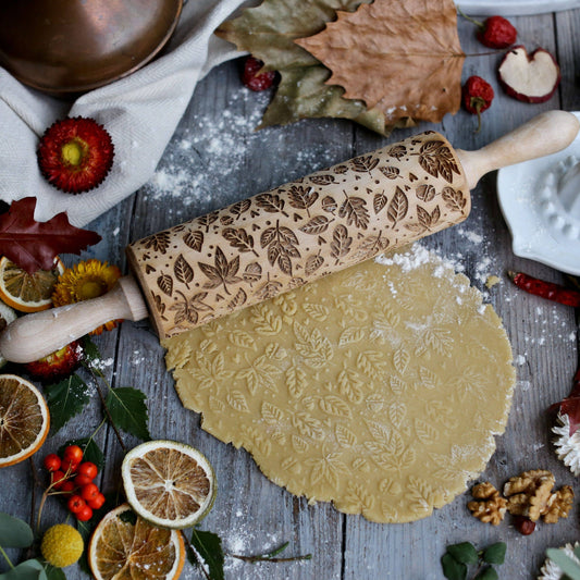 Autumn Leaves Embossing Rolling Pin | Boon Homeware