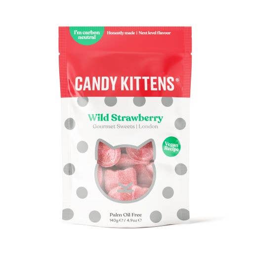 Vegan Wild Strawberry Gummy Candy | Candy Kittens