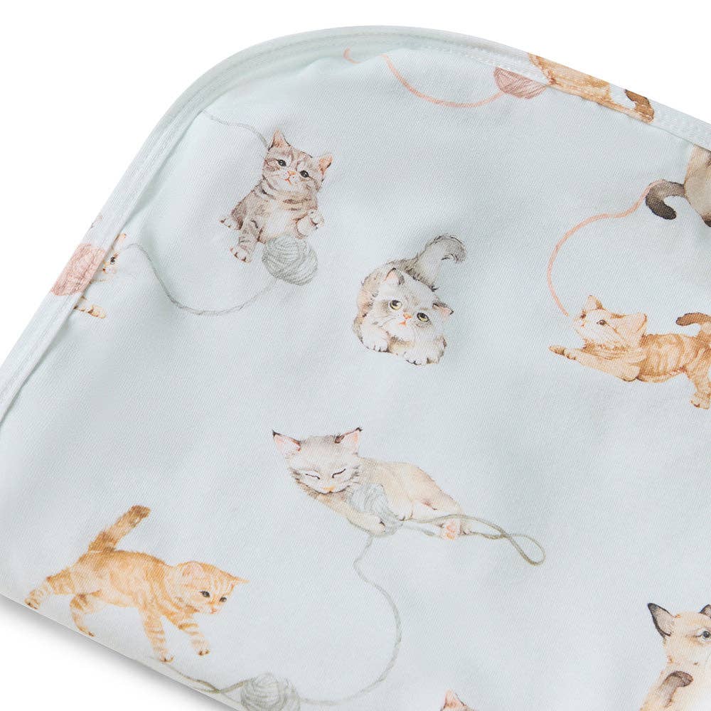 Kittens Organic Jersey Wrap & Beanie Set | Snuggle Hunny