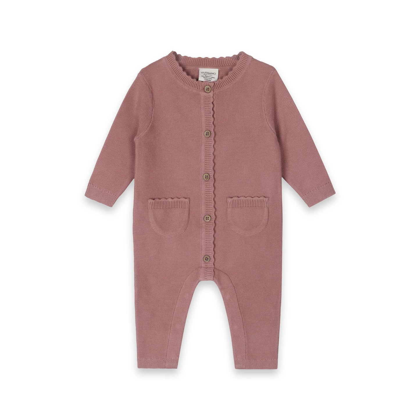 Classic Pocket & Button Chunky Knit Jumpsuit | Viverano Organics