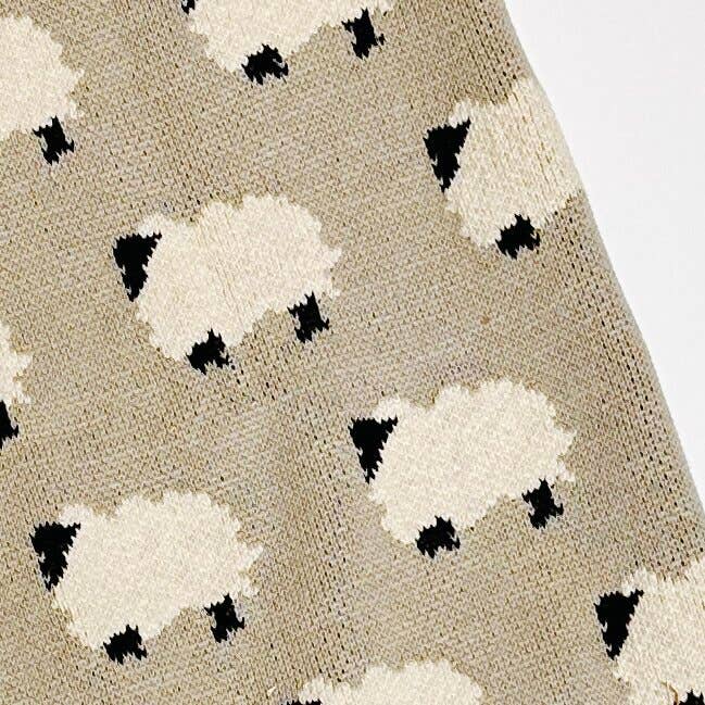 Furry Sheep - Organic Cotton Knit Blanket | Viverano Organics