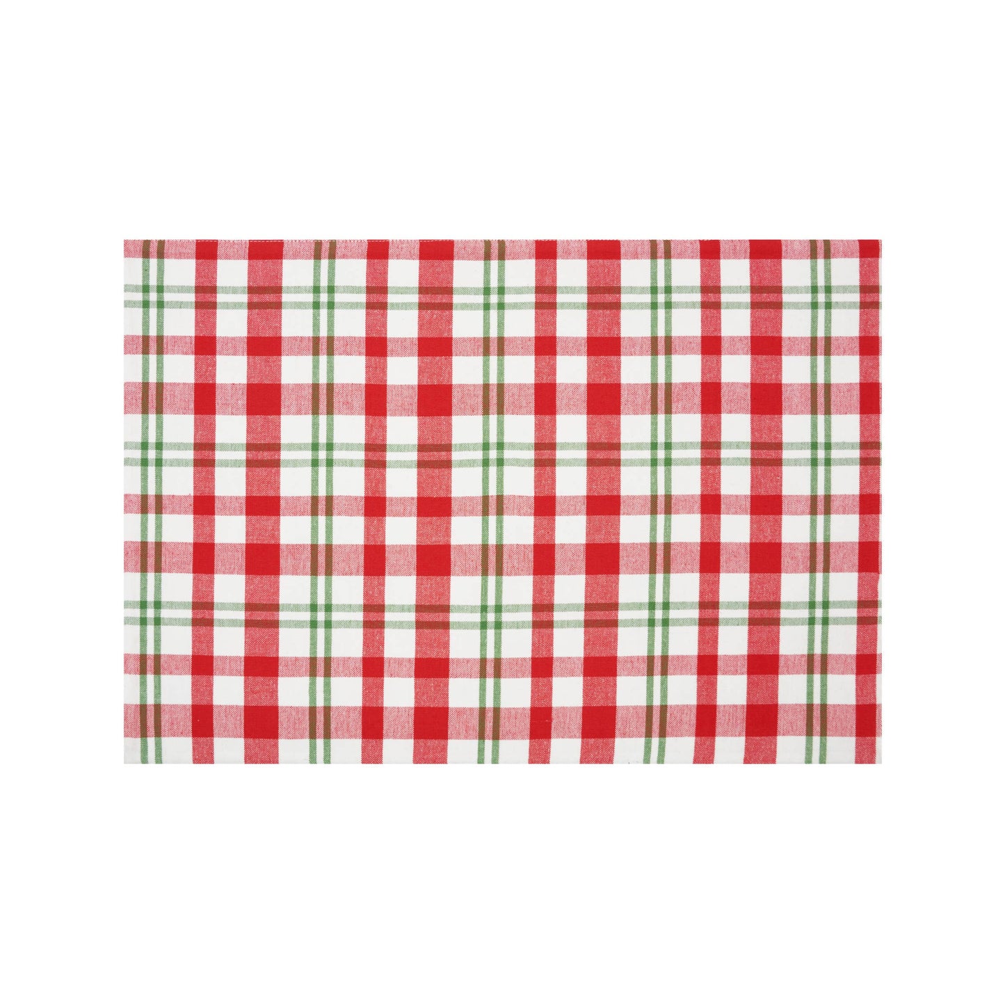 Strawberry Patch & Plaid Double Sided Placemat | C&F Home