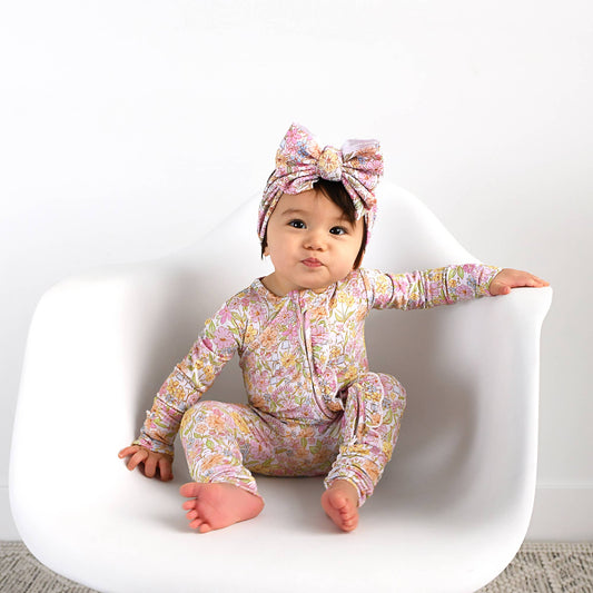 Kennedy Floral Ruffle Zip Romper | Gigi & Max