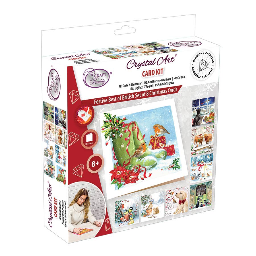 Crystal Art Card Kit: British Christmas Cards | Outset Games