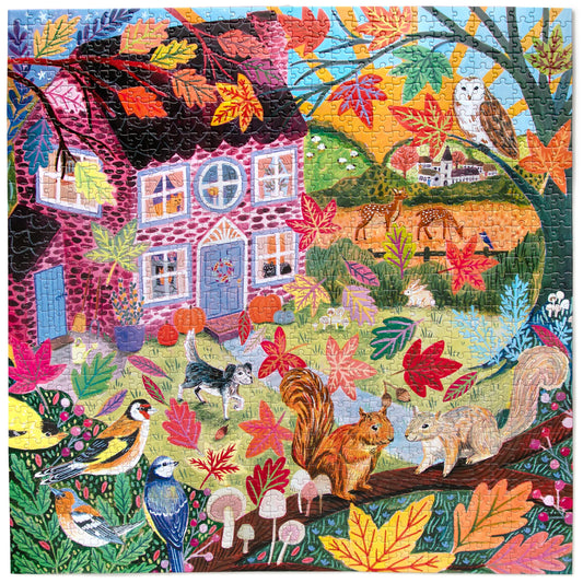 Autumn Cottage Puzzle (1000pc) | Eeboo