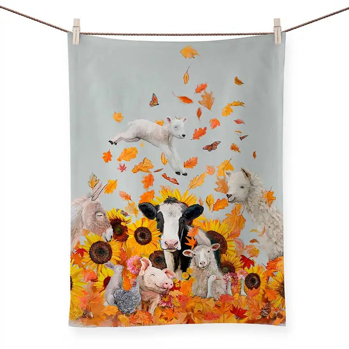 Cotton Printed Tea Towel (Various Prints) | Greenbox Art