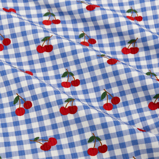 Vintage Cherries Small Ribbed Toddler Blanket | Brave Little Ones