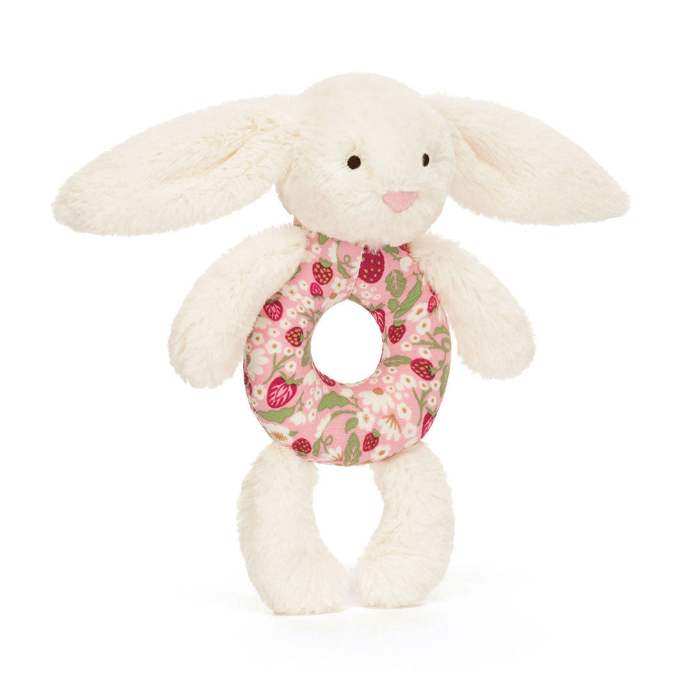 Blossom Cream Berry Bunny Ring Rattle | Jellycat