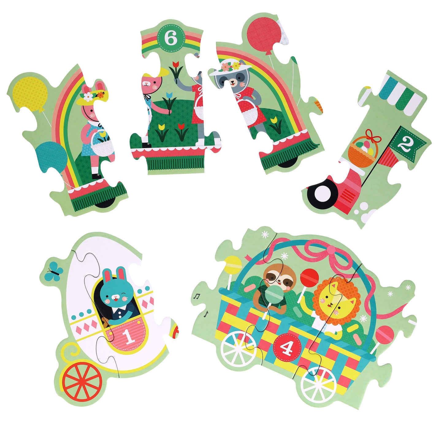 Easter Parade Shaped Floor Puzzle | Petit Collage