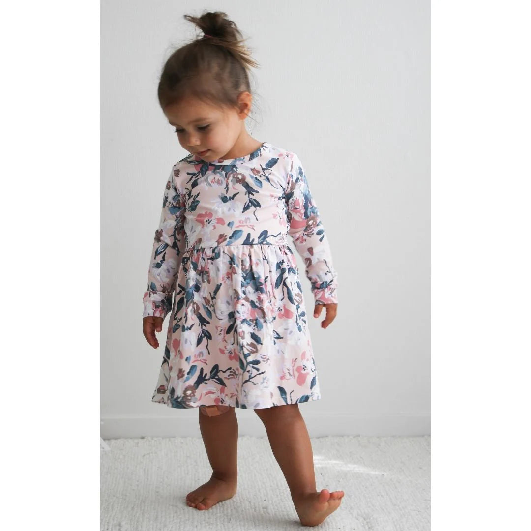 Fleur Long Sleeve Cotton Dress | Burrow & Be