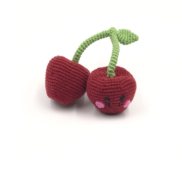 Handmade Friendly Plush Rattle (Various Fruits & Veggies) | Pebble