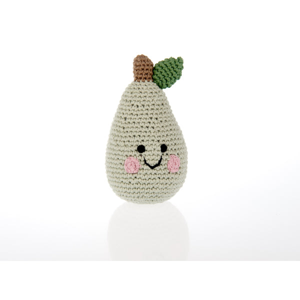 Handmade Friendly Plush Rattle (Various Fruits & Veggies) | Pebble