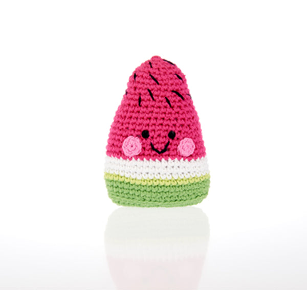 Handmade Friendly Plush Rattle (Various Fruits & Veggies) | Pebble