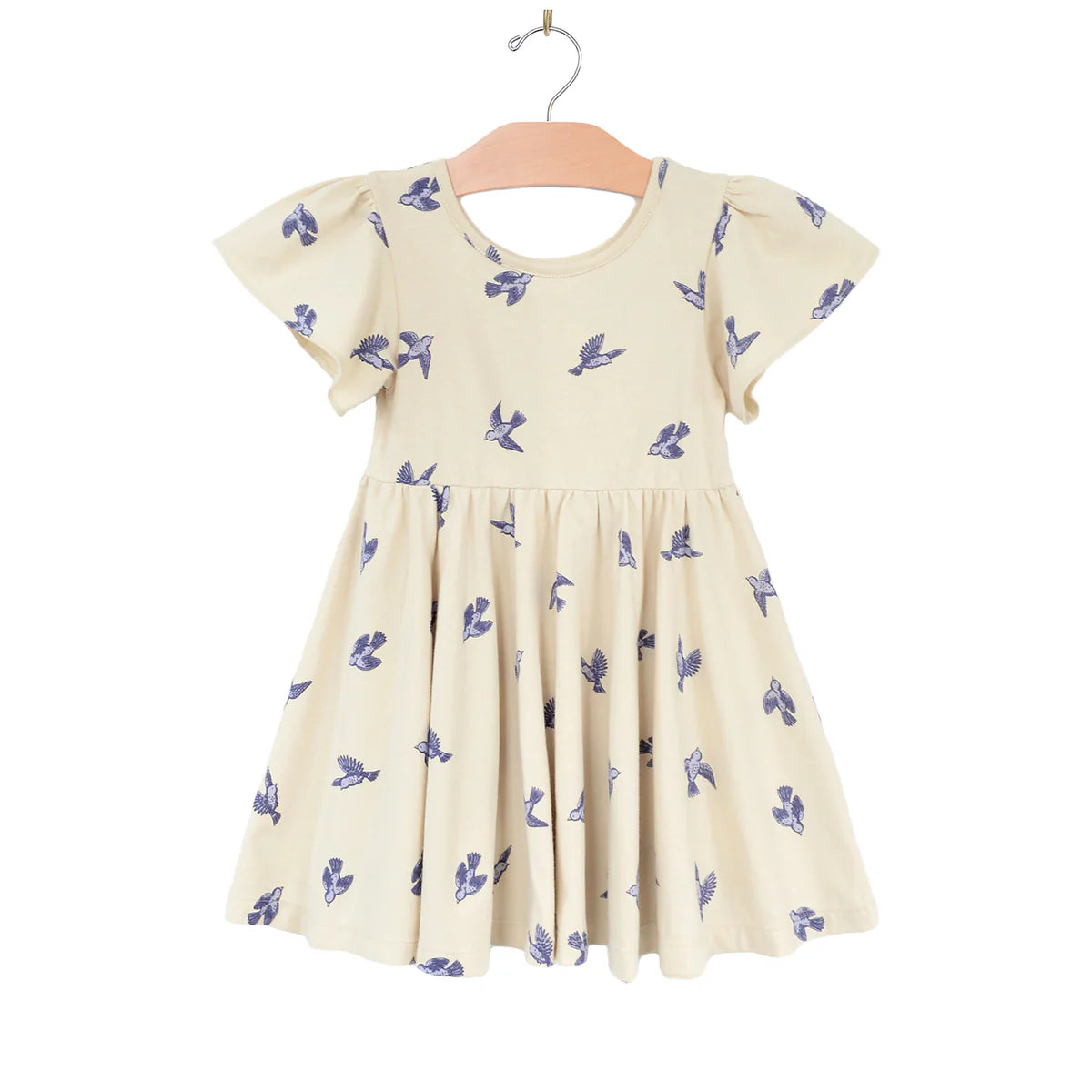 Bluebirds Twirl Dress | City Mouse