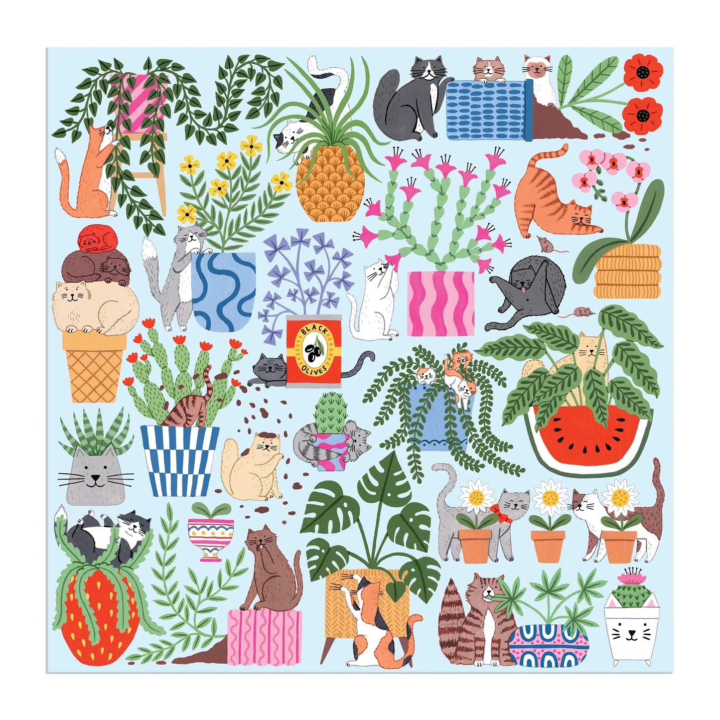 Cats in the Houseplants (500 Piece) | Galison