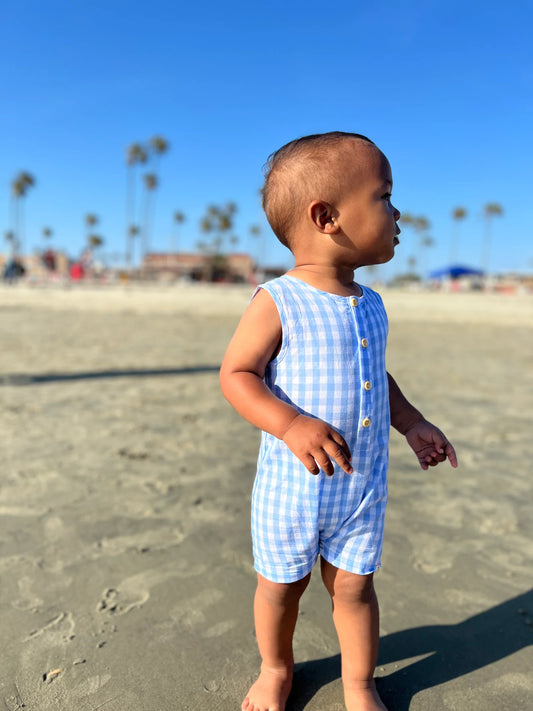 Cabin Plaid Playsuits (Various Colors) | Me & Henry
